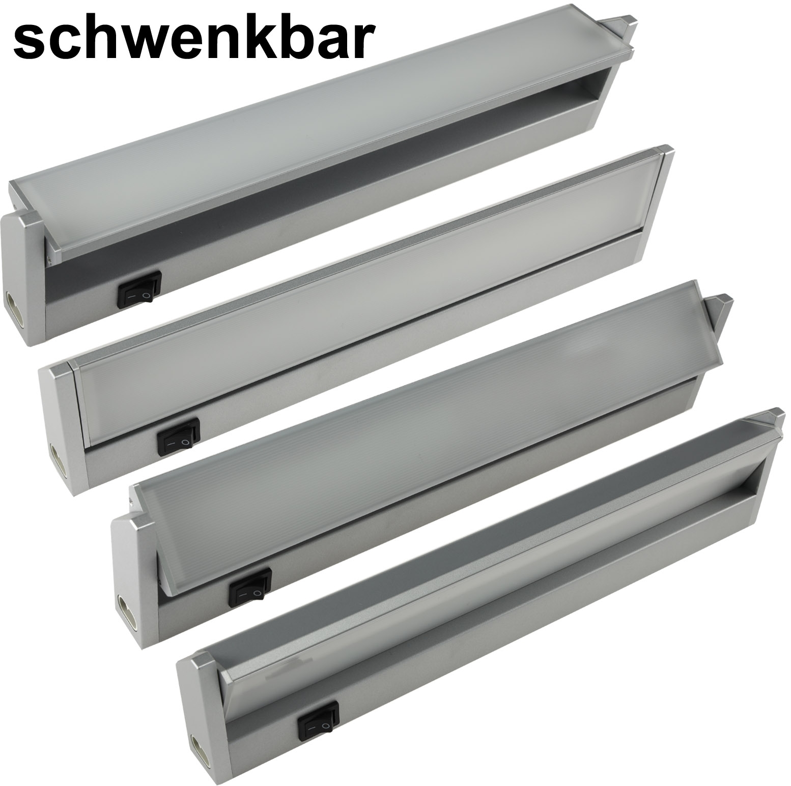 LED Unterbauleuchte 35 cm schwenkbar Alu 5 W