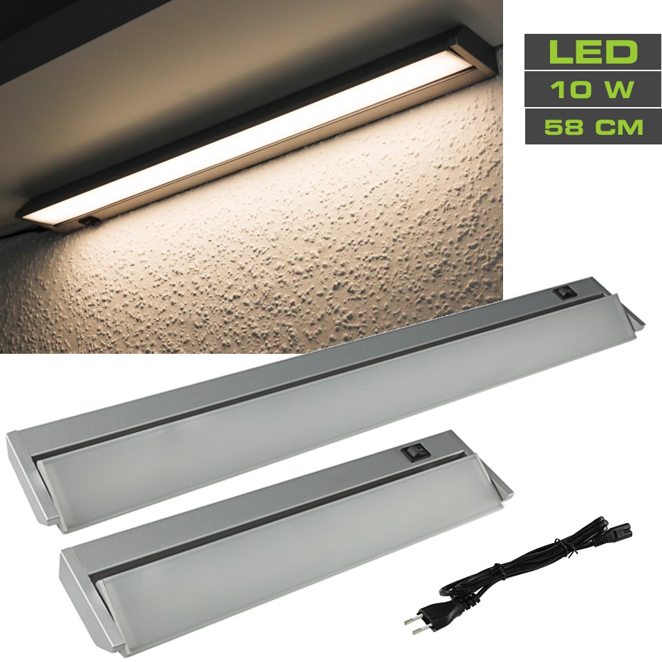 LED Unterbauleuchte 58 cm schwenkbar Alu 10 W